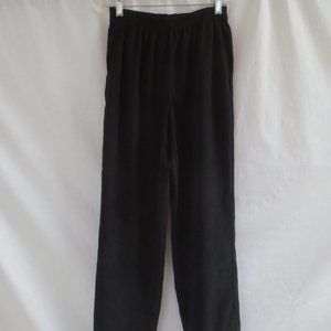 NEW Alfred Dunner Pants Black Velvet Dressy High Rise Cropped Stretch Size 8